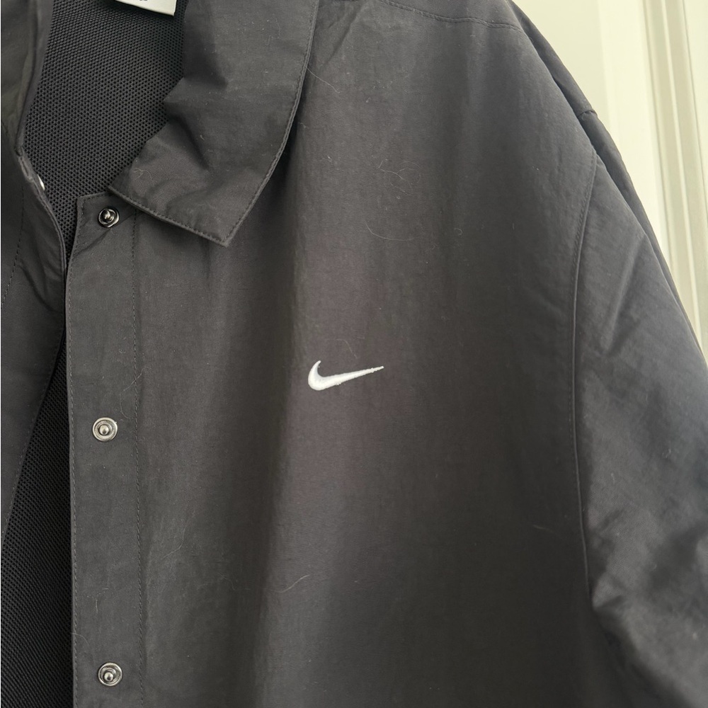 Nike Women's Sportswear Essential Oversized UV Coaches' Jacket in Black Large - Picture 10 of 15